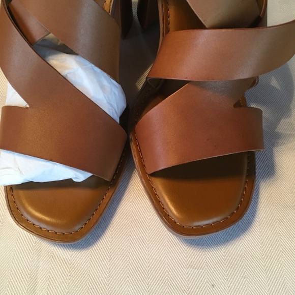 NIB Franco Sarto Strappy Brown Heeled Sandals - Picture 7 of 8